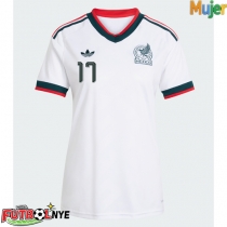 Camiseta México Orbelin Pineda #17 Visitante Equipación para mujer Mundial 2026 manga corta